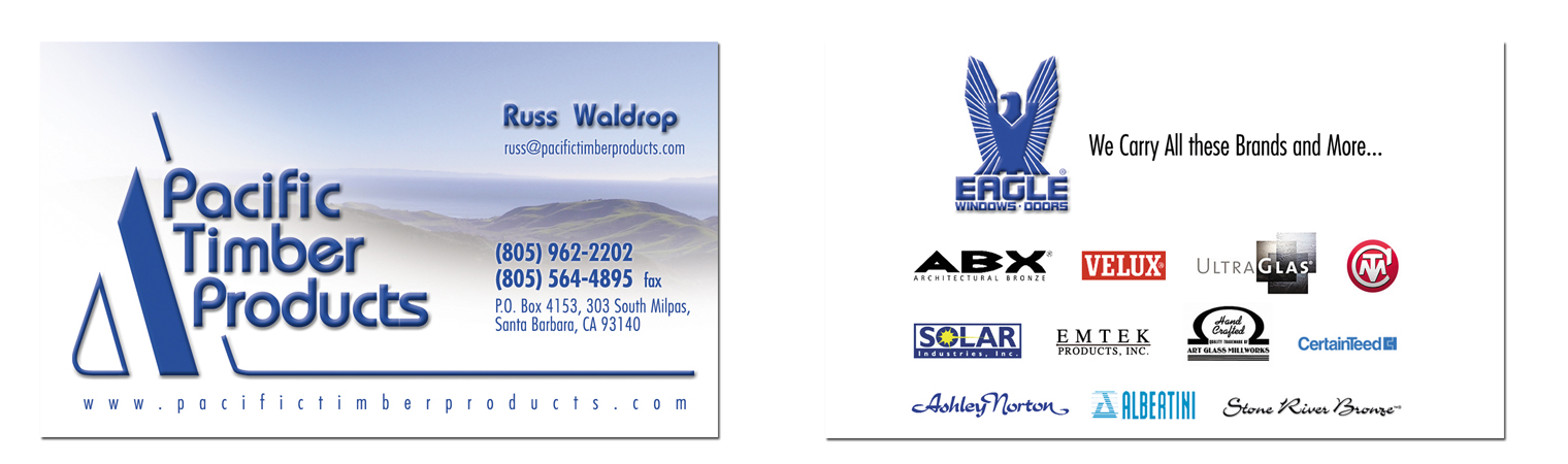 Pacific Timber Products Business Card